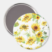 Aimant Tournesol aquarelle (Recto/Verso)