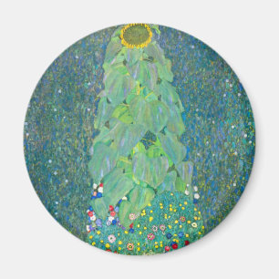 Aimant Tournesol de Klimt, Fleurs Vintages Art Nouveau