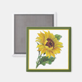 Aimant Tournesol doré (Recto/Verso)