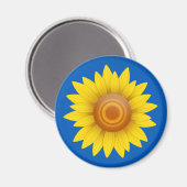 Aimant Tournesol en bleu (Recto/Verso)