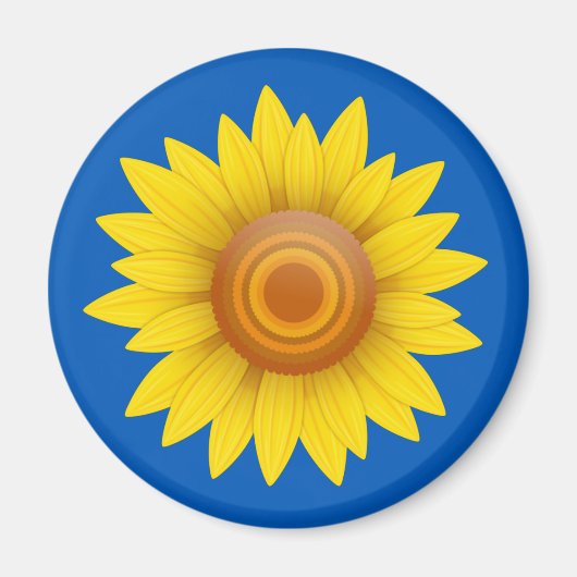 Aimant Tournesol en bleu (Devant)