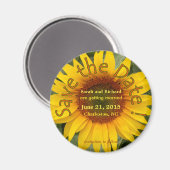 Aimant Tournesol Enregistrer l'aimant de date (Recto/Verso)