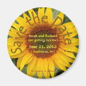 Aimant Tournesol Enregistrer l'aimant de date (Devant)