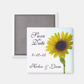 Aimant Tournesol Enregistrer l'aimant de date (Recto/Verso)