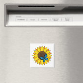 Aimant Tournesol et papillon bleu (In Situ (Lave-vaisselle))