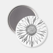 Aimant Tournesol illustré (Recto/Verso)