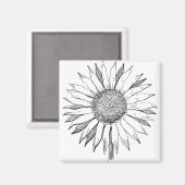Aimant Tournesol illustré (Recto/Verso)