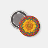 Aimant Tournesol Kaléidoscope (Recto/Verso)