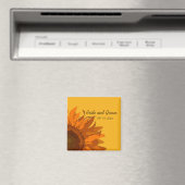 Aimant Tournesol orange sur Mariage jaune (In Situ (Lave-vaisselle))