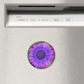 Aimant tournesol rose et violet (In Situ (Lave-vaisselle))