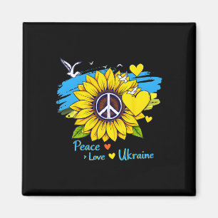 Aimant Tournesol Ukraine Drapeau Carte Paix Amour Ukraine