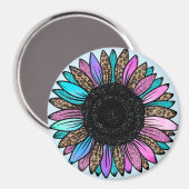 Aimant Tournesol vibrant (Recto/Verso)