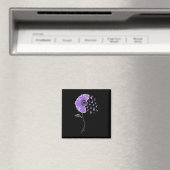 Aimant Tournesol Violet Guerrier Ruban Mignon  (In Situ (Lave-vaisselle))