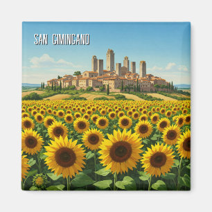 Aimant Tournesols à San Gimingano Italie Voyage