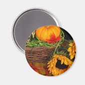 Aimant Tournesols de récolte d'automne (Recto/Verso)