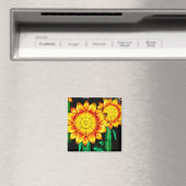 Aimant Tournesols Éruption Solaire (In Situ (Lave-vaisselle))
