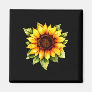 Aimant Tournesols jaunes fleurs mignonnes estivales flora