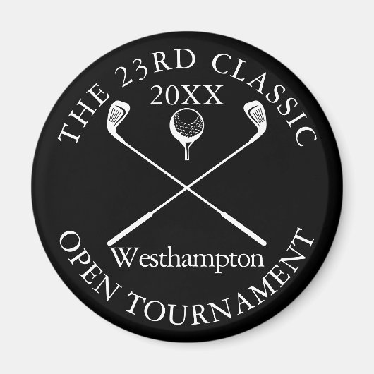 Aimant Tournoi de Golf Classique Élégant (Devant)