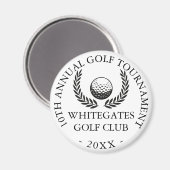 Aimant Tournoi de golf sur clubs personnalisés  (Recto/Verso)