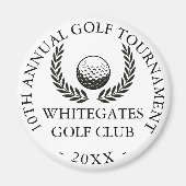 Aimant Tournoi de golf sur clubs personnalisés  (Devant)
