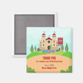 Aimant Tournoi médiéval des Chevaliers Garçon fête d'anni (Recto/Verso)