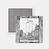 Aimant Tours jumelles (Recto/Verso)