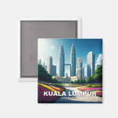 Aimant Tours jumelles Kuala Lumpur Petronas (Recto/Verso)