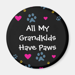 Aimant Tous mes Grandkids-Petits-enfants ont des pattes