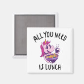 Aimant Tout ce dont tu as besoin, c'est de déjeuner (Recto/Verso)