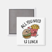 Aimant Tout ce dont tu as besoin, c'est de déjeuner (Recto/Verso)