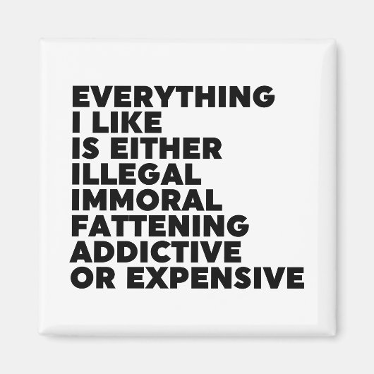 Aimant Tout ce que j'aime (Devant)