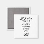 Aimant Tout ce que je souhaite, c'est toi (Recto/Verso)