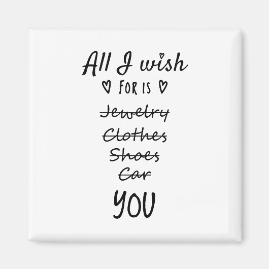 Aimant Tout ce que je souhaite, c'est toi (Devant)