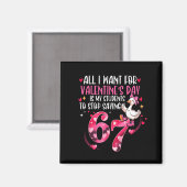 Aimant Tout ce que je veux pour la Saint-Valentin, c'est (Recto/Verso)