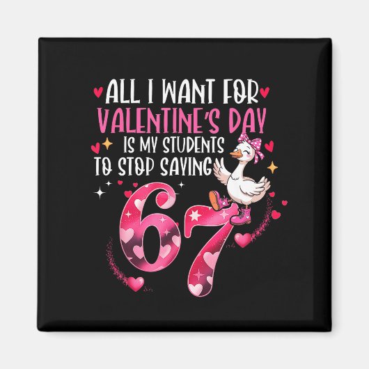 Aimant Tout ce que je veux pour la Saint-Valentin, c'est (Devant)
