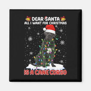 Aimant Tout Ce Que Je Veux Pour Noël Est Cane Corso Santa