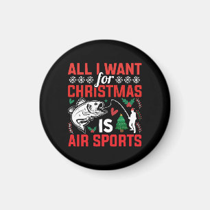 Aimant Tout ce que je veux pour Noël est des sports aérie