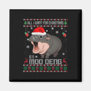 Aimant Tout Ce Que Je Veux Pour Noël Est Un Moo Deng Père