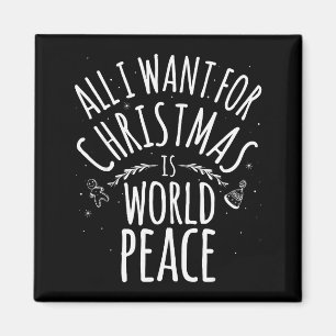 Aimant Tout ce que je veux pour Noël est un T Shirt pour 