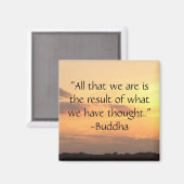 Aimant "Tout ce que nous sommes..." - Bouddha Citation Ma (Recto/Verso)