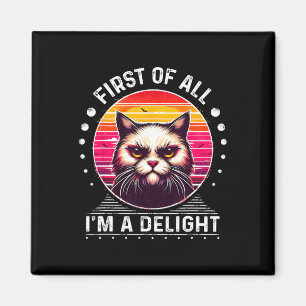 Aimant Tout D'Abord Je Suis Un Chat Délicieux Chat En Col