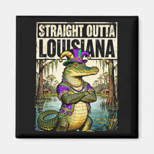 Aimant Tout droit sorti de Louisiana Mardi Gras Alligator