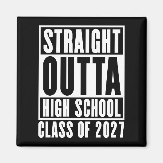Aimant Tout droit sorti du lycée promotion 2027 (Devant)