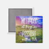 Aimant Tout est possible Bible Verse Christian (Recto/Verso)