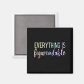 Aimant Tout est résolvable Professeur Motivation - (Recto/Verso)