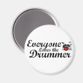 Aimant Tout Le Monde Aime Le Batteur (Recto/Verso)