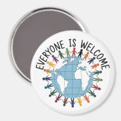 Aimant Tout le monde est le bienvenu (Recto/Verso)