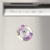 Aimant Tout Mariage (60) Gold Frame Roses Anniversaire (In Situ (Lave-vaisselle))