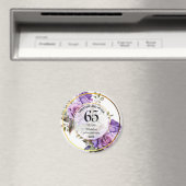 Aimant Tout Mariage Gold Frame Purple Rose Anniversaire (In Situ (Lave-vaisselle))