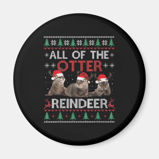 Aimant Tout Otter Reindeer Noël Vilain Sweater (Devant)